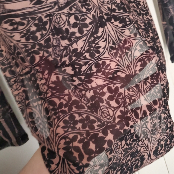 Blackmilk - Black Sacrifice Beige Sheer High Neck Longsleeve Bodysuit - Limited - Picture 12 of 15